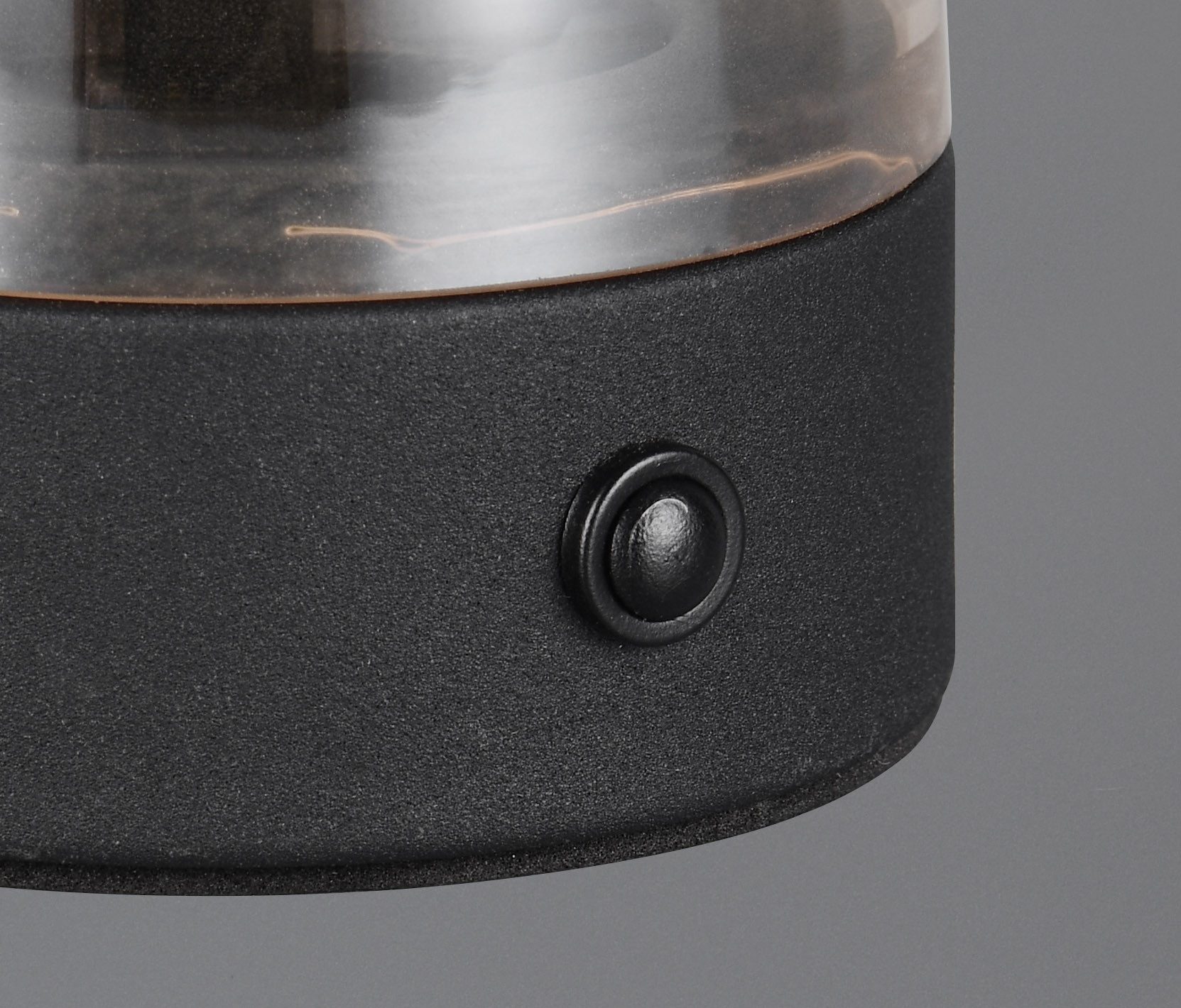 Reality Leuchten LED Tischleuchte DOOLEY, Akku LED Tischlampe aus Glas, Höhe 18 cm Ø 14cm, IP20 1,5W LED, Dimmfunktion, USB-Ladefunktion, mehrere Helligkeitsstufen, LED fest integriert, Warmweiß, 140 Lumen 3000K warmweiß, Touchdimmer, USB-Ladeanschluss