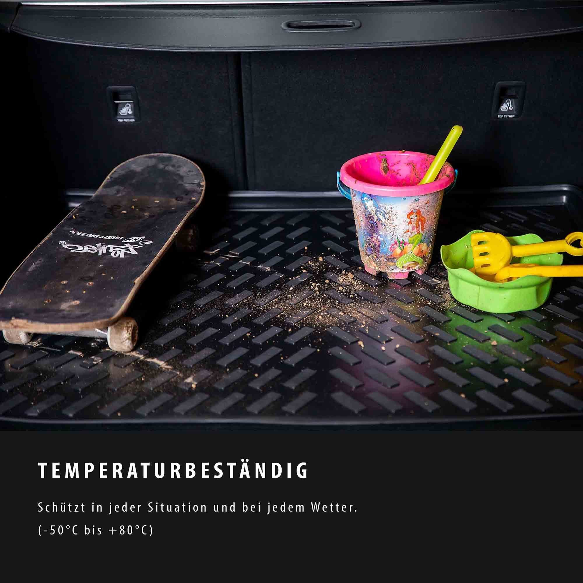 ELMASLINE boot liner for BMW X1 2009-2015 [E84] - made of rubber - Odorless, for BMW X1 - Extra high edge for more protection