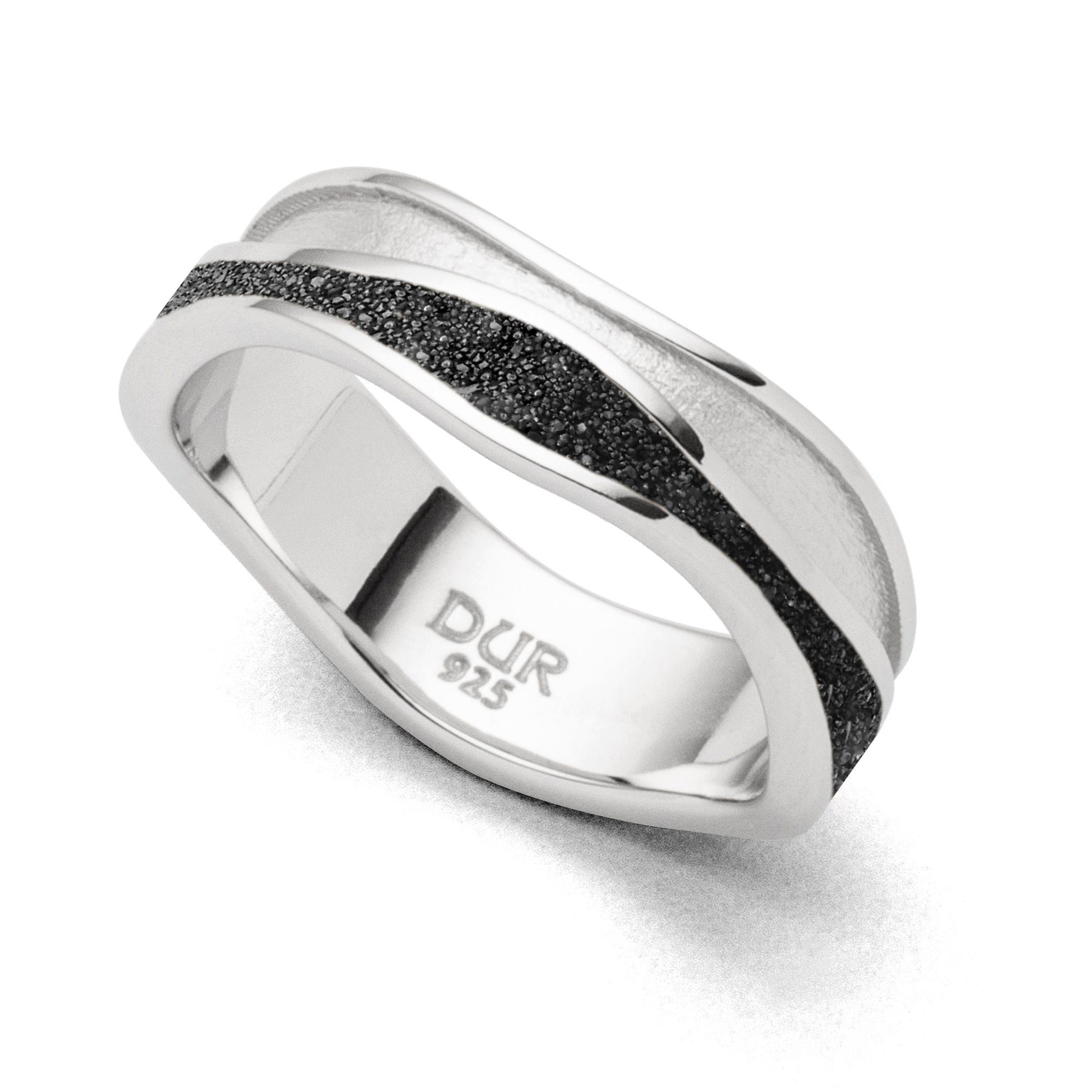 DUR Fingerring DUR Schmuck: Ring "Strandwellen", mit Lavasand, R5734