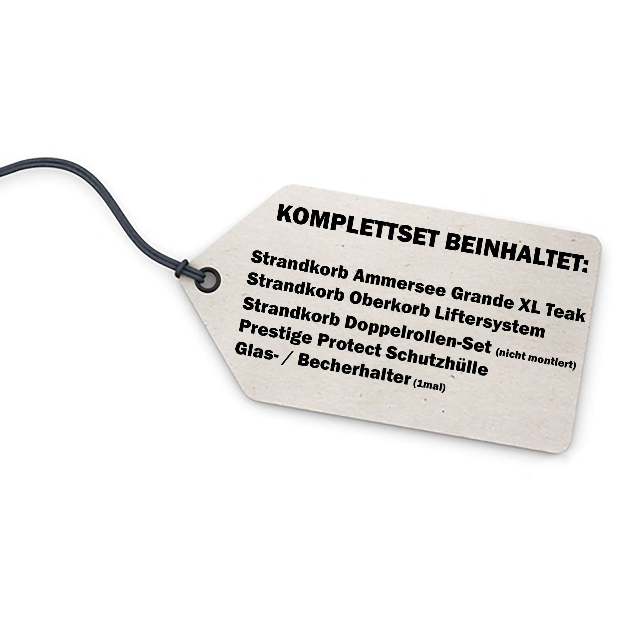 bene living Strandkorb Ammersee Grande XL 2,5-Sitzer Teak - PE shell - Modell 534, BxTxH: 142x95x165 cm, Volllieger, Ostsee-Strandkorb, (Strandkorb-Komplettset, 5-tlg., Strandkorb inkl. Liftersystem und umfangreichem Zubehör), mit Windschutzfolie, Bistrotischen und bequemer Polsterung