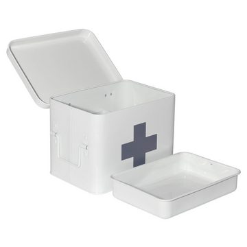 Zedelmaier Vorratsdose Medikamentenbox,Medizin Box Metall,Erste Hilfe Kasten Schrank, (YX1002), Arzneischrank Medizinkoffer Retro, Medizinschränke