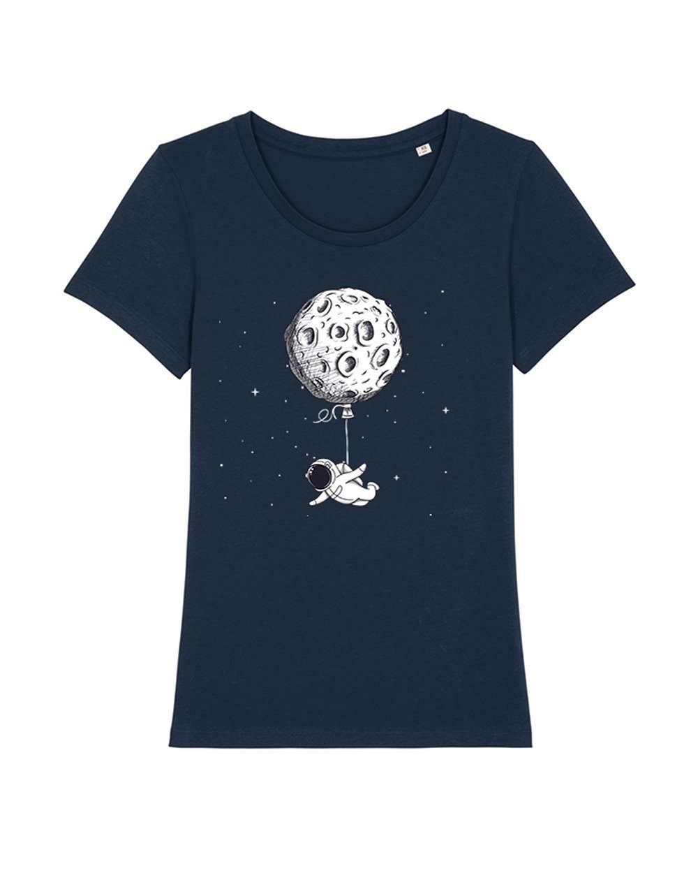 Apparel (1-tlg) Print-Shirt Funny wat? dunkelblau Spaceman