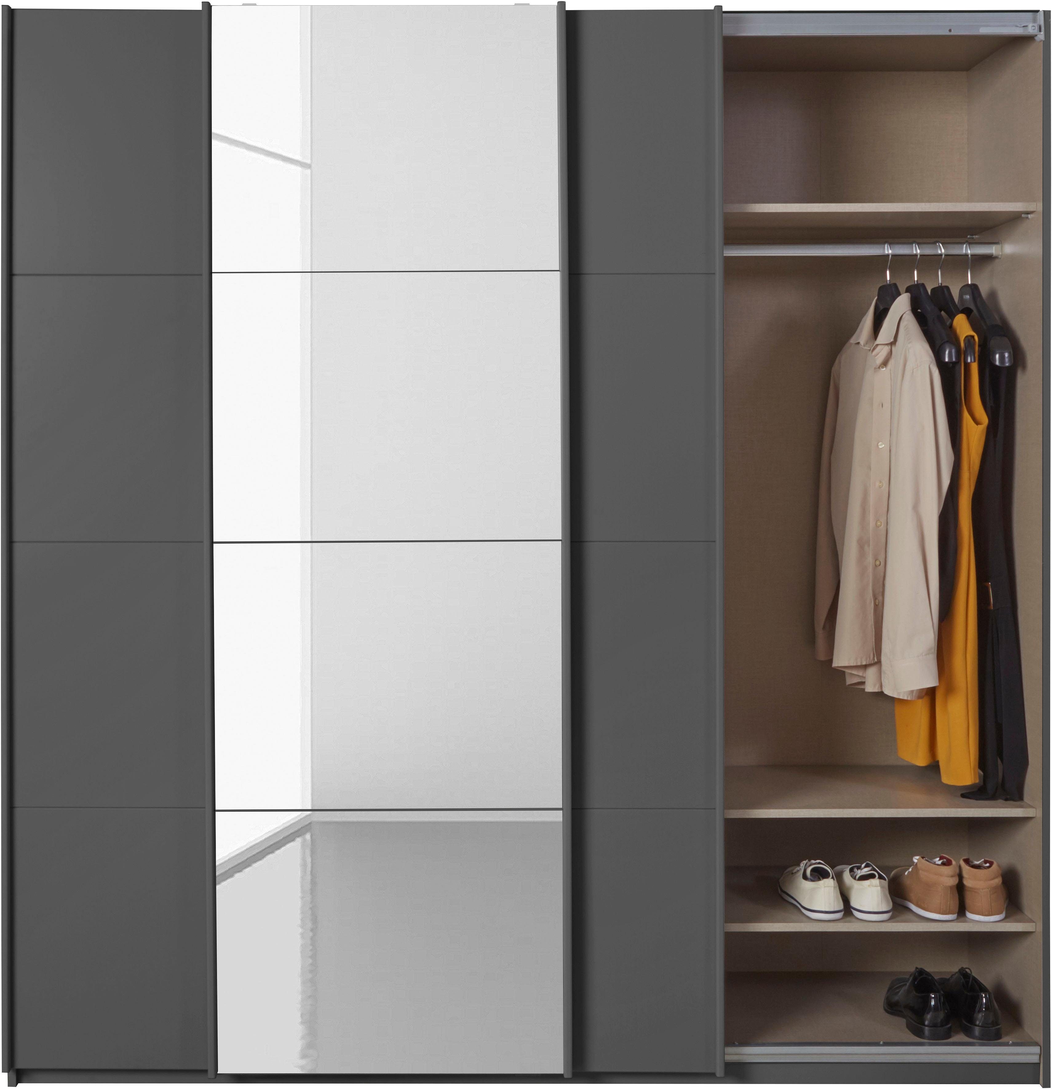 rauch Schwebetürenschrank Kleiderschrank Schrank Garderobe Wäscheschrank KEPAN inkl. Schubladen-Einsatz und extra Einlegeböden MADE IN GERMANY
