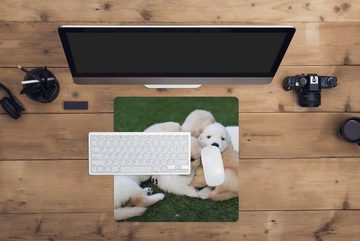 MuchoWow Gaming Mauspad Tiere - Welpen - Hunde (1-St), Mousepad mit Rutschfester Unterseite, Gaming, 40x40 cm, XXL, Großes