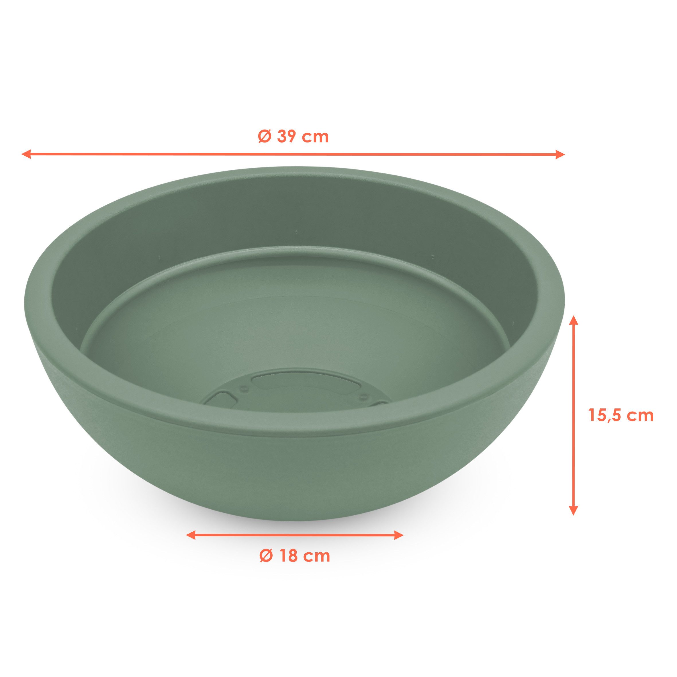 Spetebo Pflanzschale Kunststoff Blumenschale rund 39 cm (Artikel, 1 St., Pf günstig online kaufen