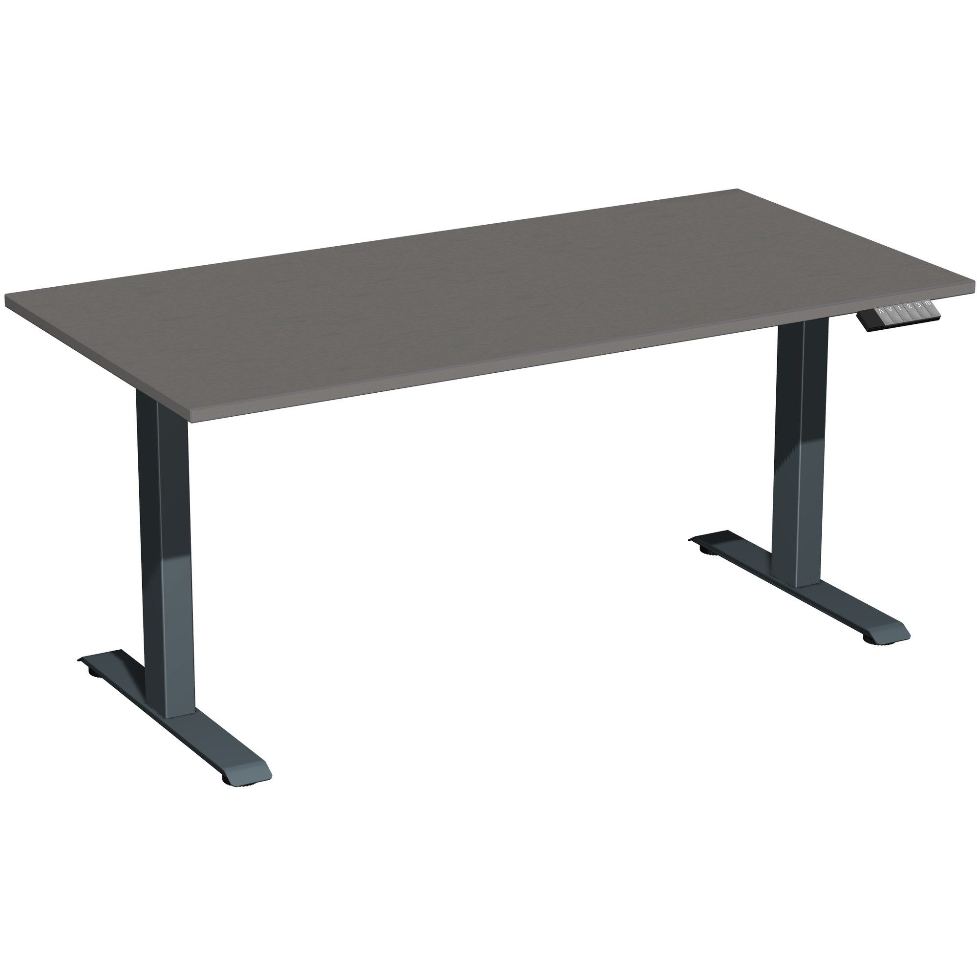 geramöbel Schreibtisch Tisch Elevate Plus 1600x800x630-1280mm anthrazit/onyx