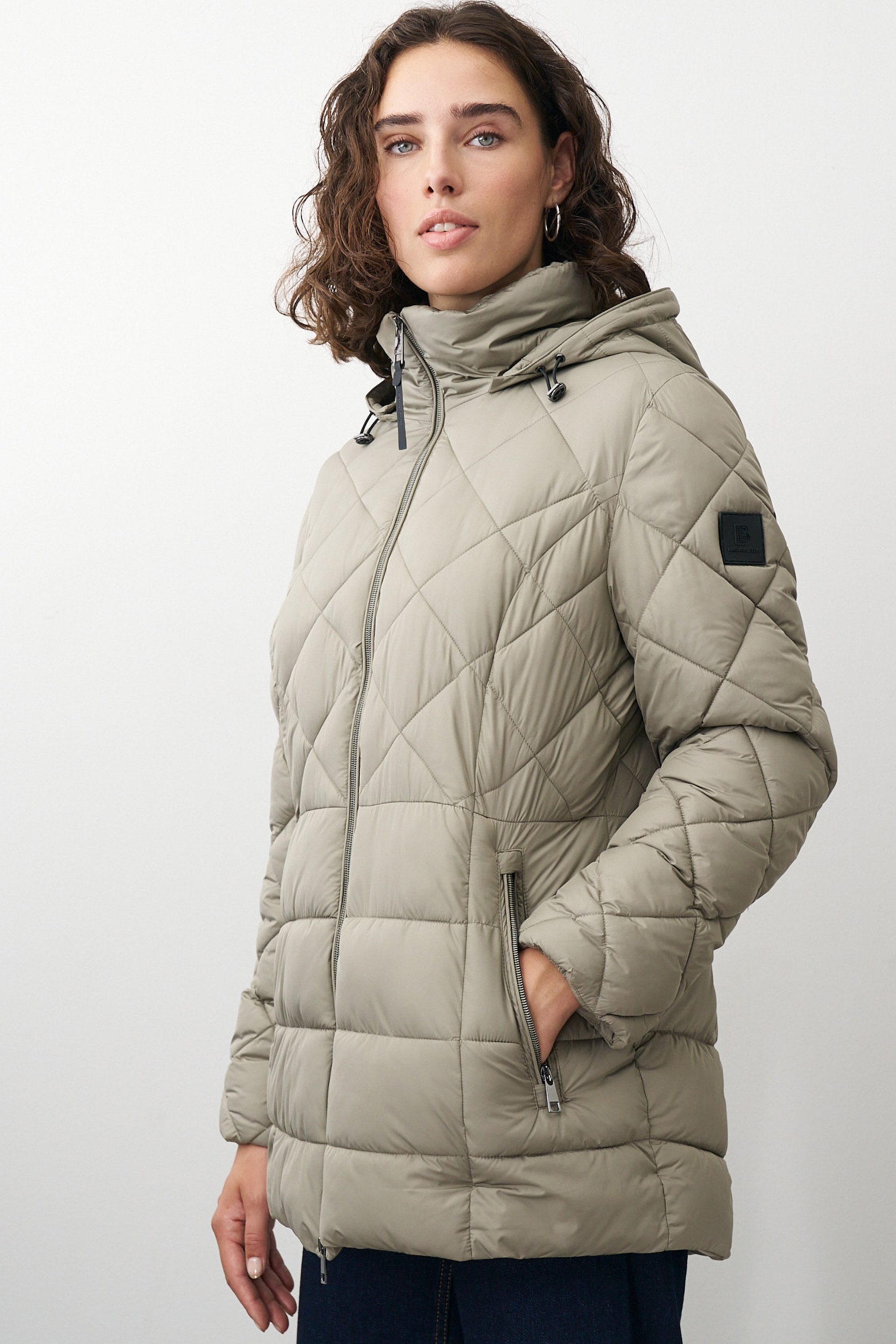 Barbara Lebek Steppjacke warme Steppjacke oder Damenjacke mit abnehmbarer Kapuze