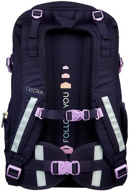 neoxx Schulrucksack Active, Mindful Magic (Set, 2-tlg), aus recycelten PET-Flaschen; inklusive Schlamperetui