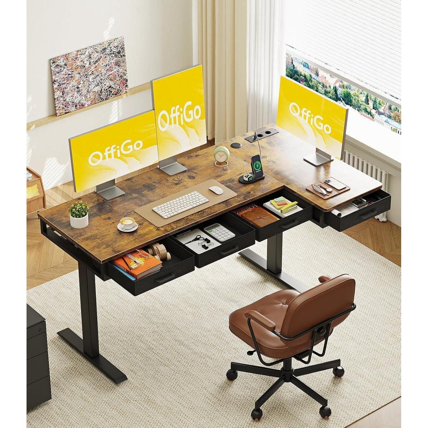 LuxusKollektion Eckschreibtisch Eckschreibtisch Höhenverstellbar Elektrisch günstig online kaufen