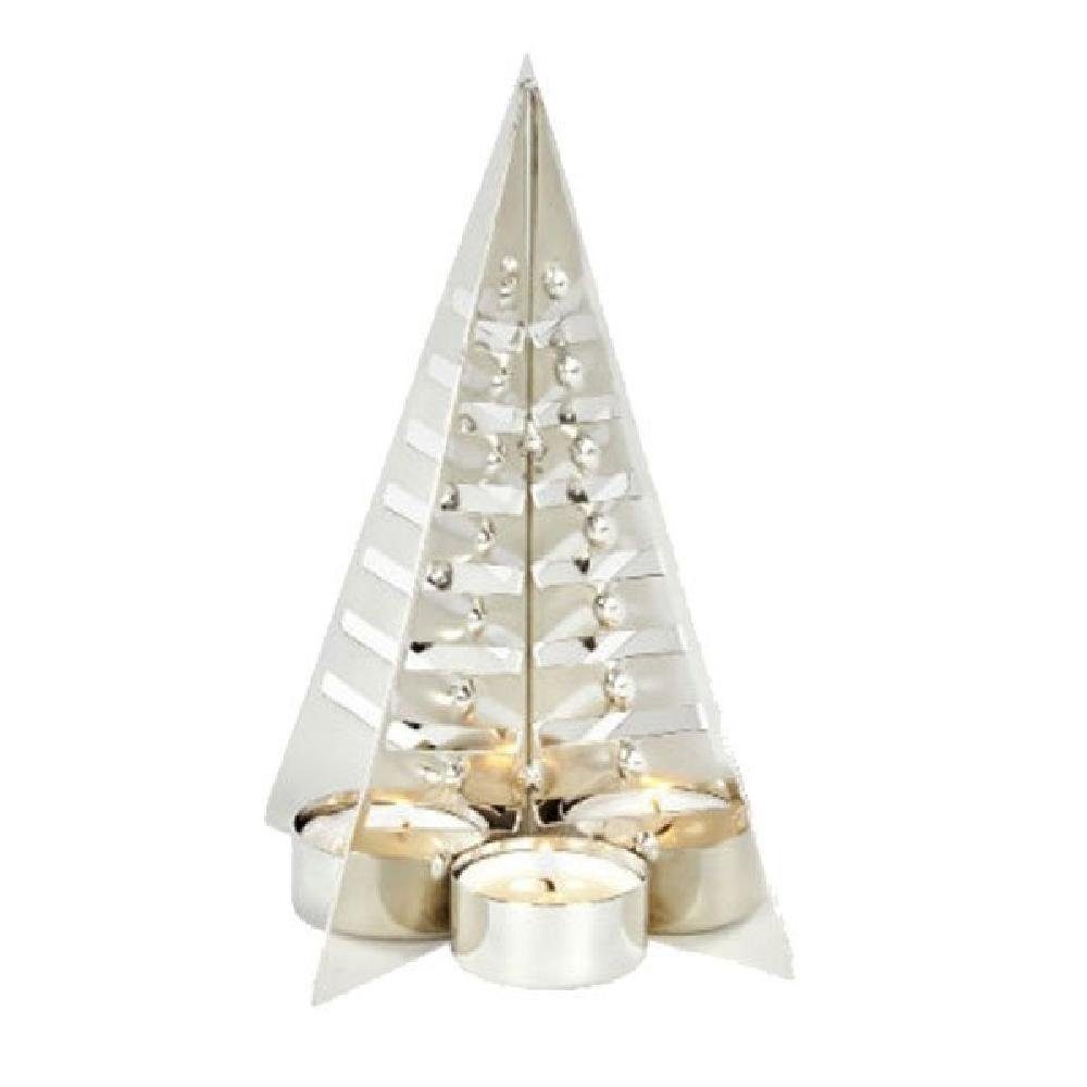 Lambert Windlicht Teelichthalter Pinsa Baum Silber (13cm) | Windlichter