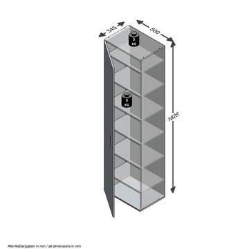 FMD Mehrzweckschrank Inca 1 Garderobenschrank, Aktenschrank, Breite 50 cm, Höhe 184 cm