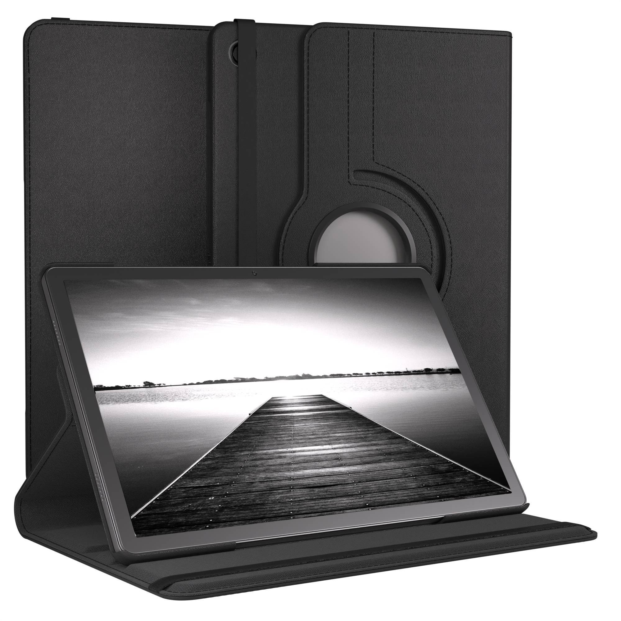EAZY CASE Tablet-Hülle Rotationcase für Samsung Galaxy Tab A11 Plus 11 Zoll, Hülle 360° drehbar mit Standfunktion Etui Anti-Kratz Tasche Schwarz