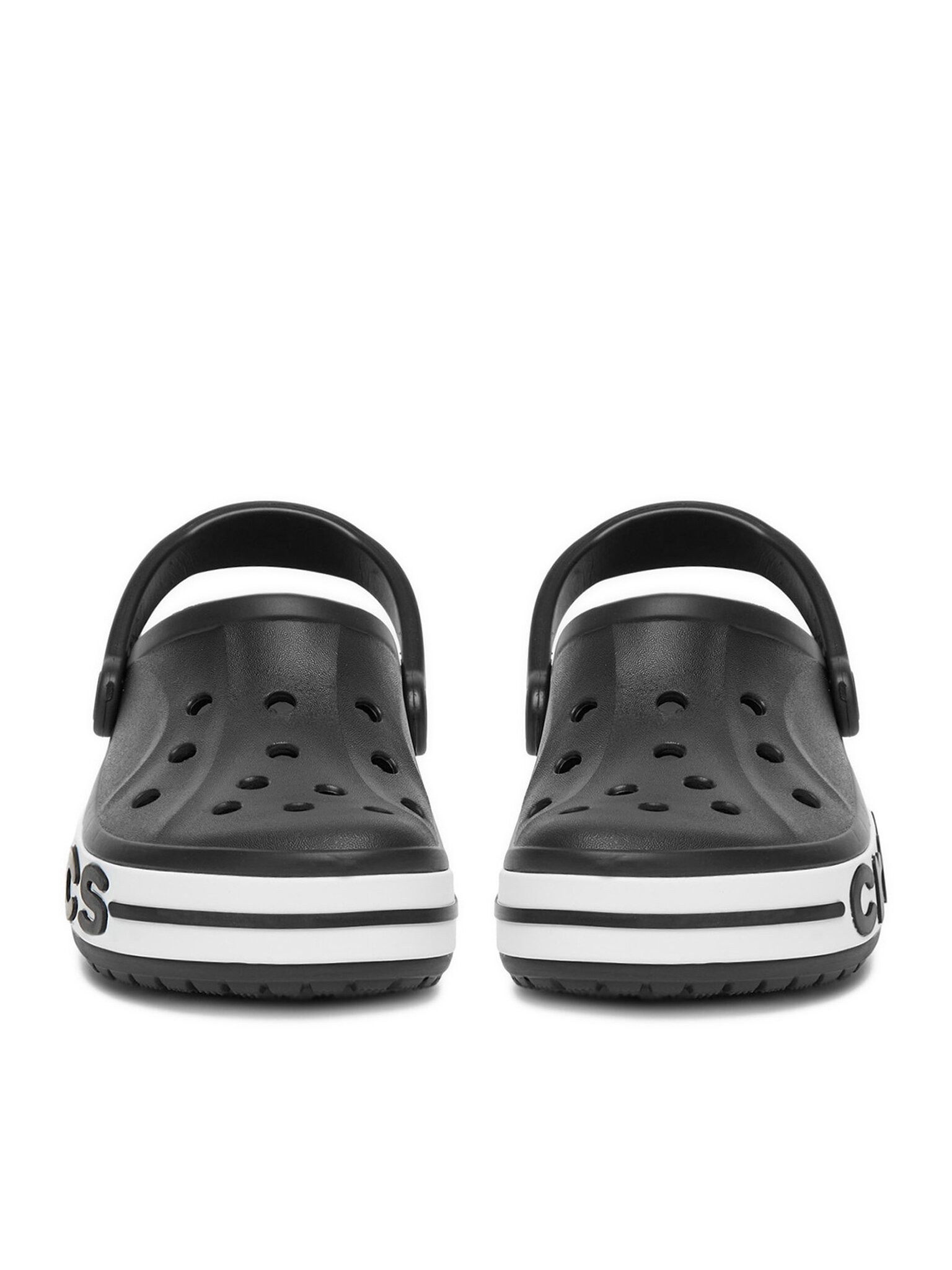 Crocs Crocs Damen Flip Flops Crocs-C-BAYABAND CLOG 205089-066 W Schwarz Weiß Badepantolette