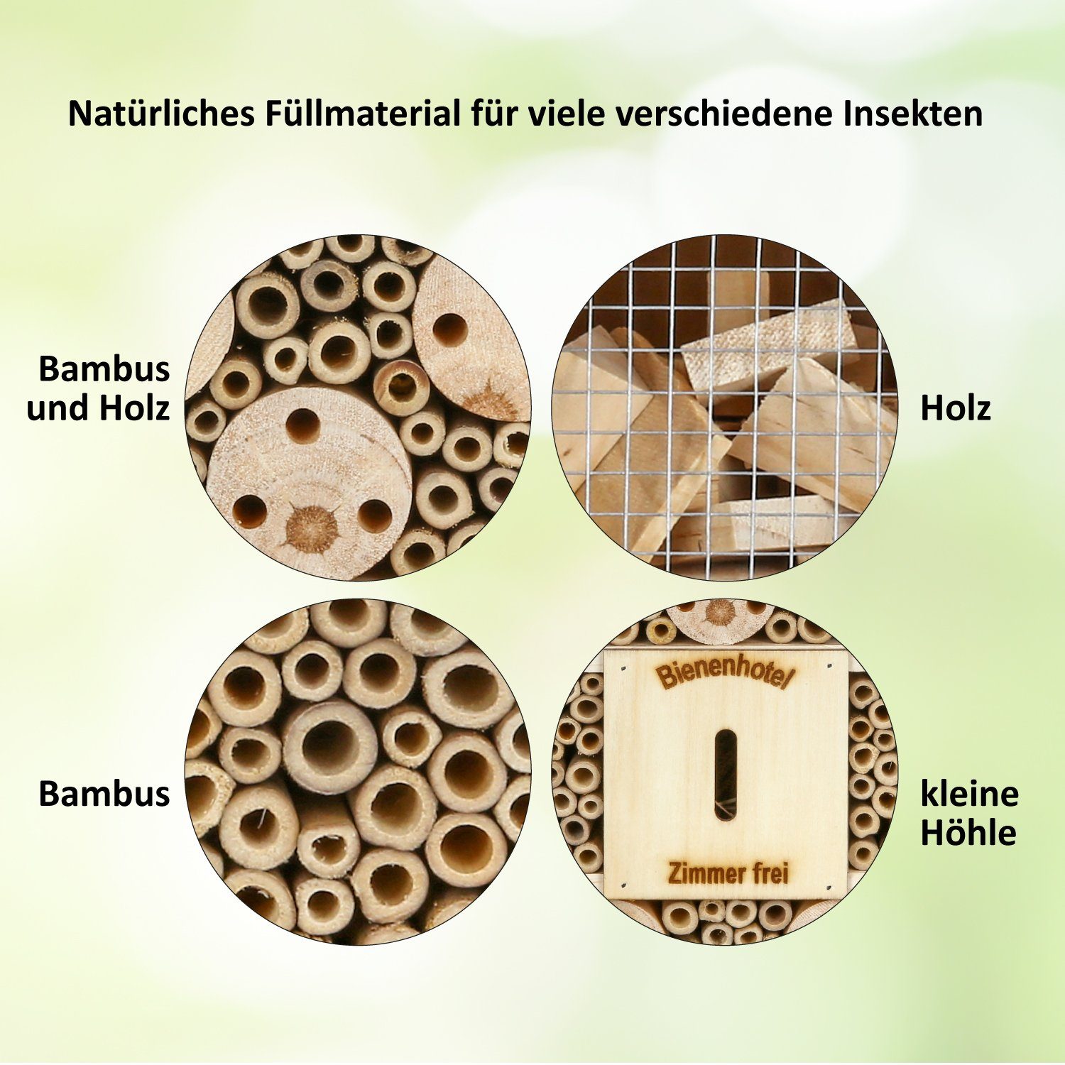 Cult at Home Insektenhotel Bienenhotel und Nistkasten Höhe 38 cm - Schmetterlingshaus