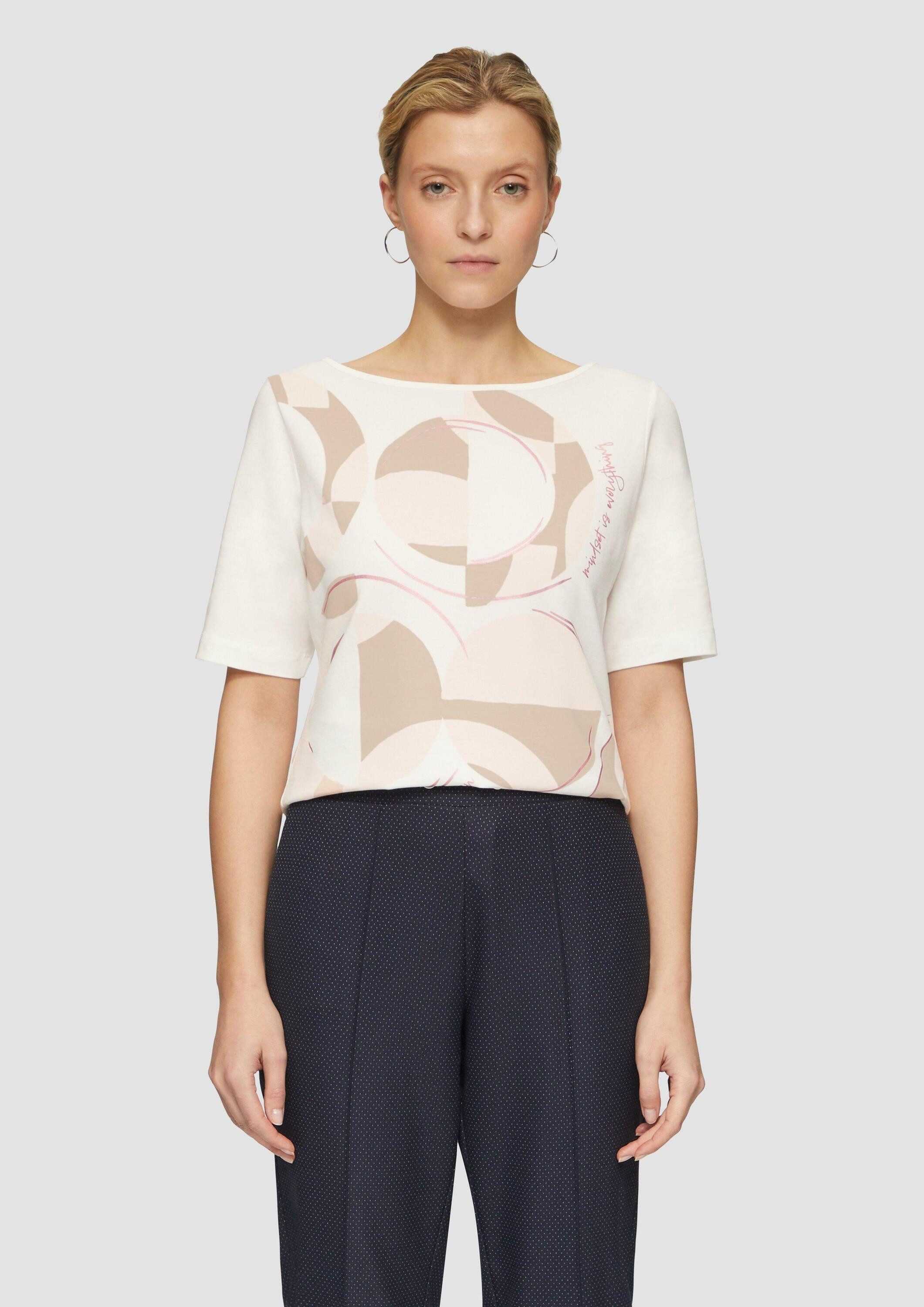 s.Oliver Kurzarmshirt T-Shirt T-Shirt mit Frontprint