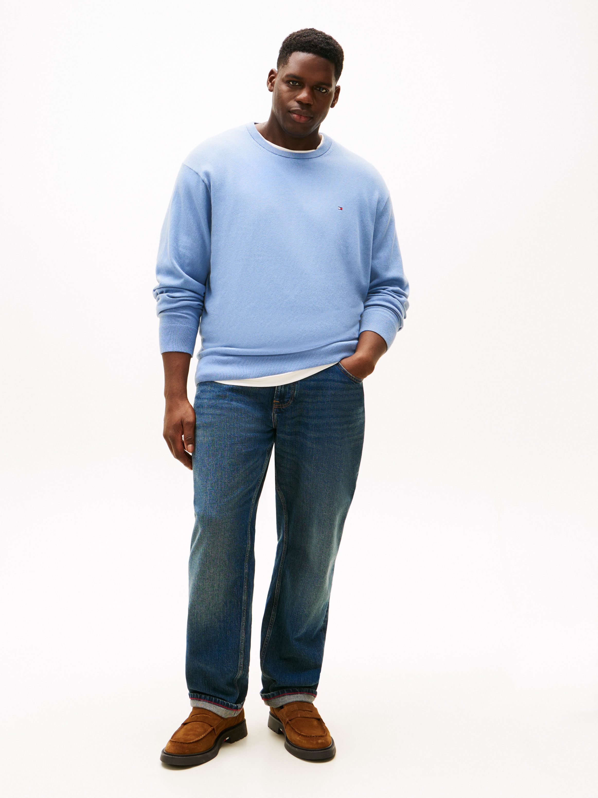 Tommy Hilfiger Big & Tall Rundhalspullover BT-PIMA ORG CTN CASHMERE CN-B