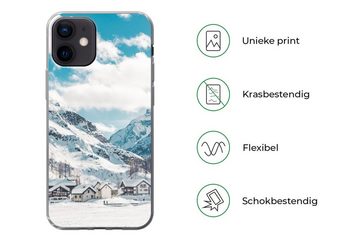 MuchoWow Handyhülle Alpen - Schnee - Berge, Handyhülle Apple iPhone 12, Smartphone-Bumper, Print, Handy