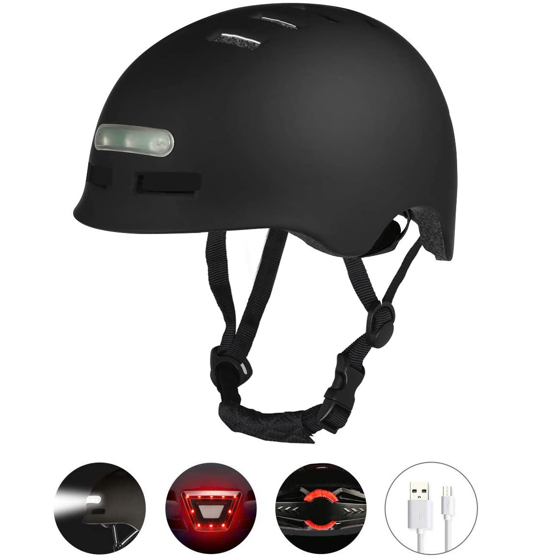 Fahrrad Fahrradhelm Ultraleichter Mountainbike Helm für Herren Damen Schwarz 