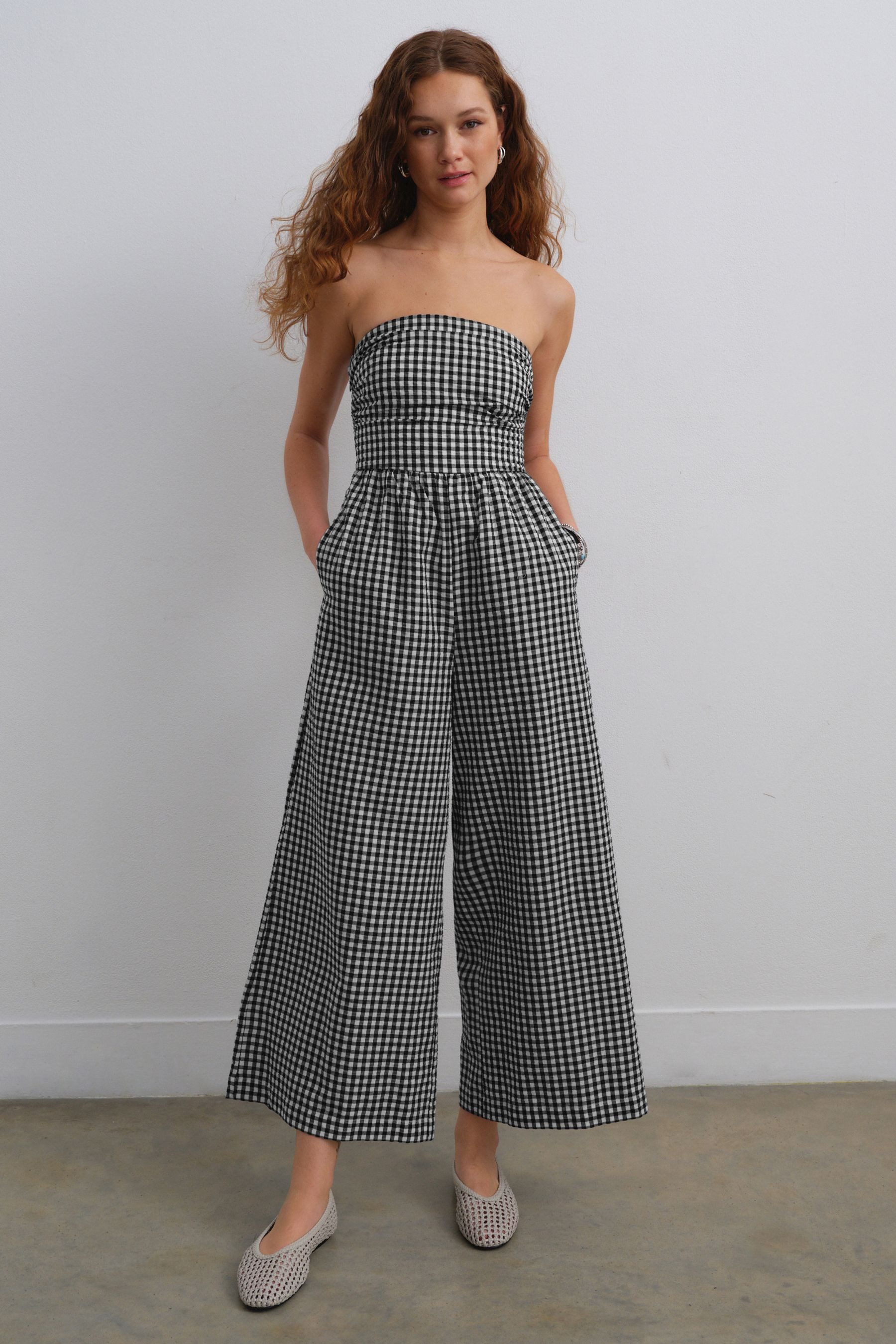 Next Jumpsuit Bandeau-Jumpsuit aus Seersucker (1-tlg)