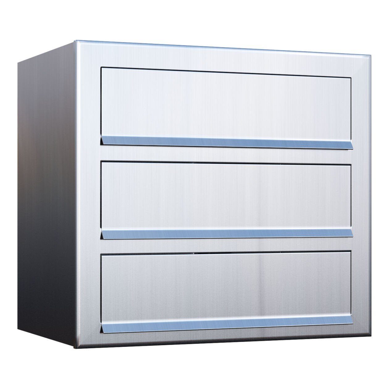 Bravios Briefkasten Briefkasten Cube for Three Edelstahl günstig online kaufen