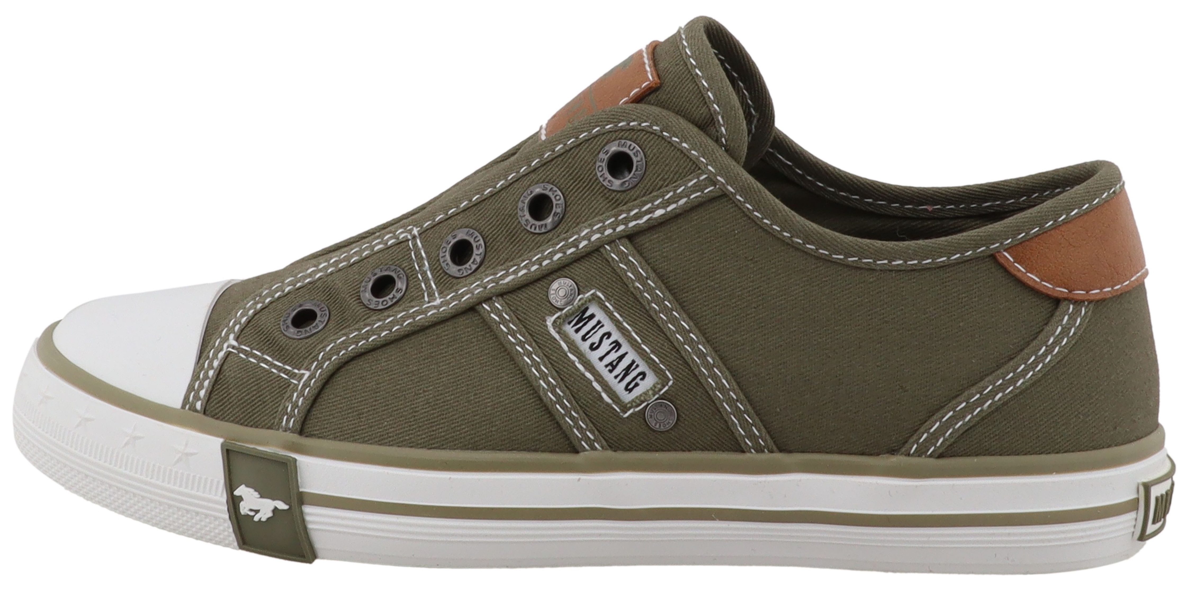 Mustang Shoes Gaspare Slip-On Sneaker Freizeitschuh, Slipper, Halbschuh mit Kontrastnähten – Bild 5 von 5