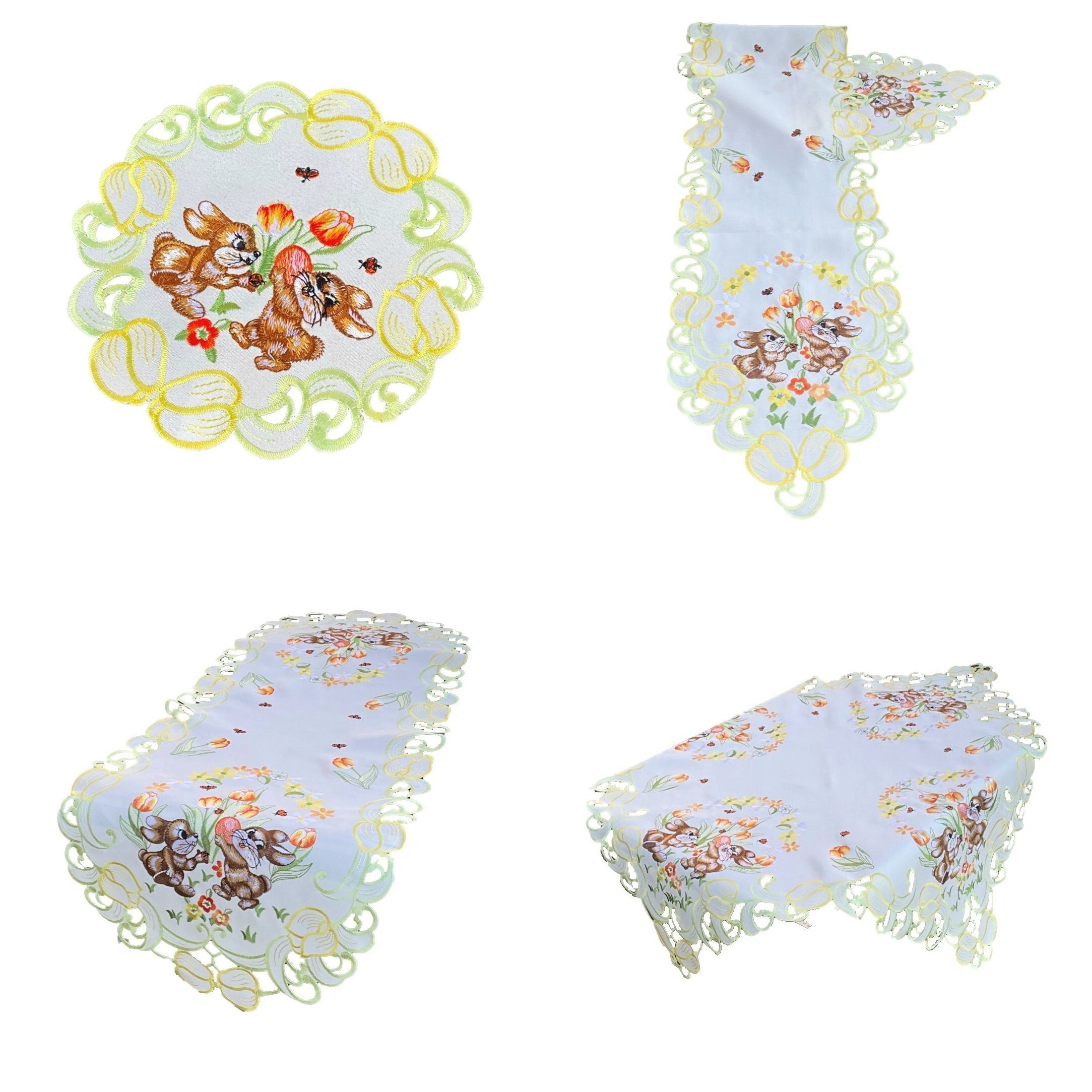 Westernlifestyle Tischdecke Gelb-orange Tulpen, Ostern Osterhasen weißer Узкие скатерти Tischdecke