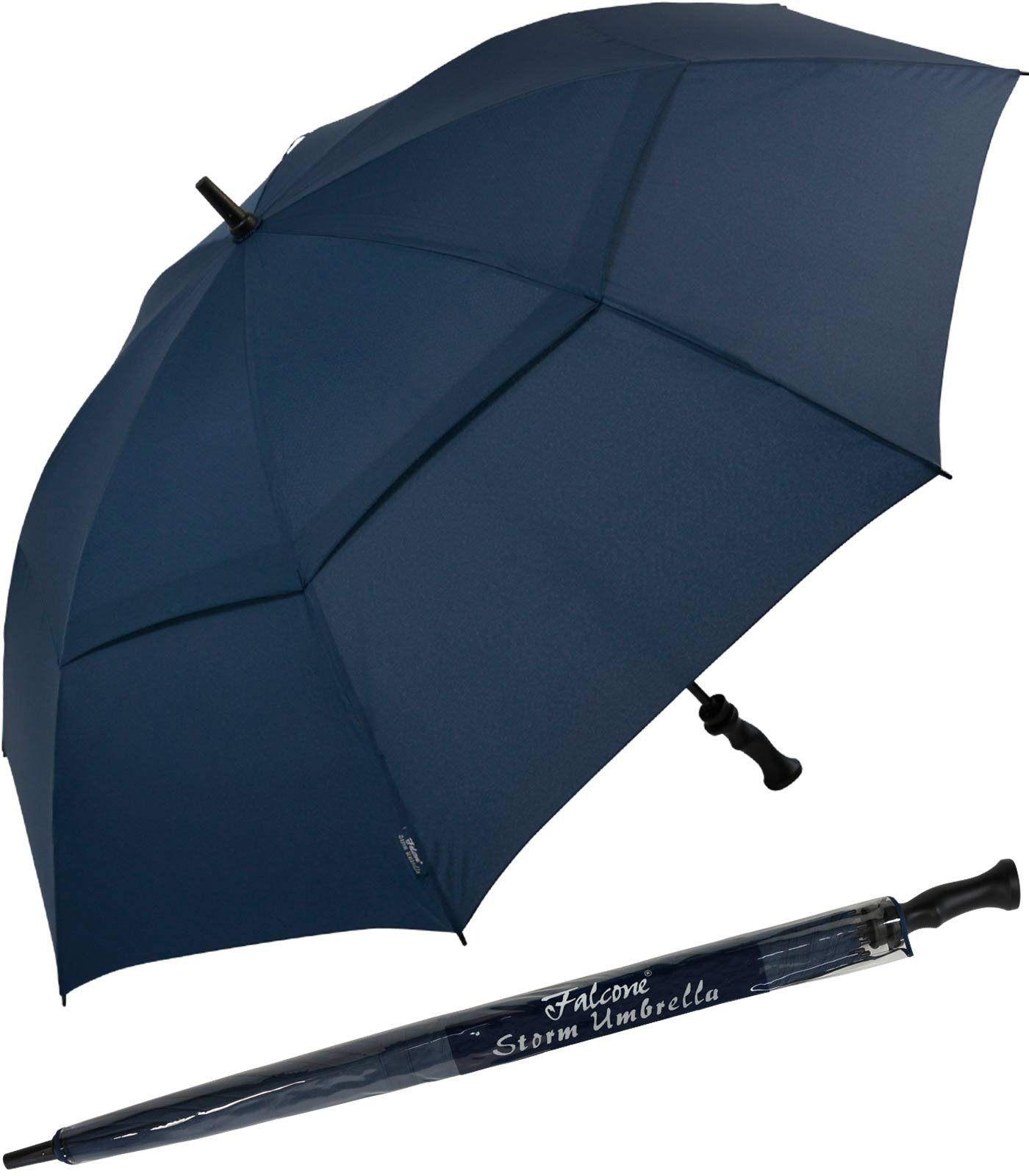 Impliva Stockregenschirm Falcone® XXL Golfschirm doppeltes Glasfibergestell, besonders stabil und extra groß