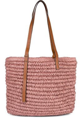 styleBREAKER Korbtasche (1-tlg), Korbflecht Schultertasche - Basttasche