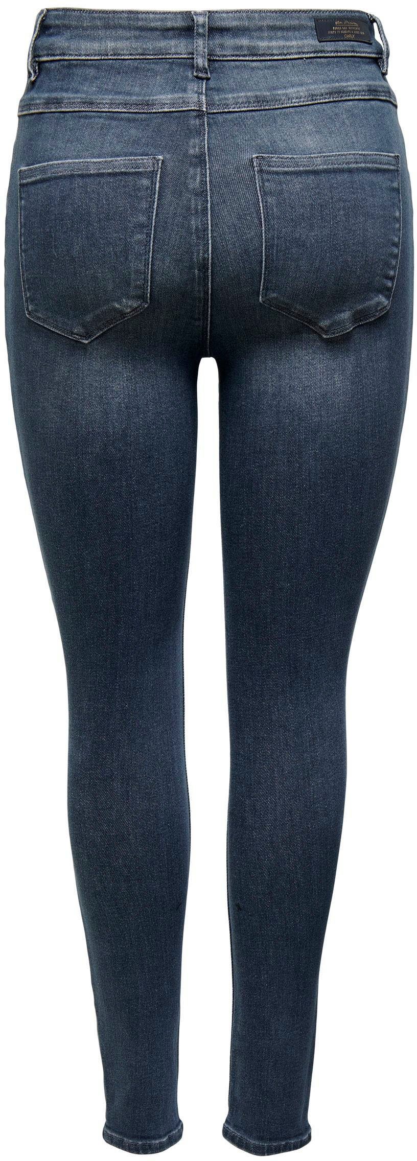 ONLY High-waist-Jeans ONLMILA HW ANK BJ407 Blau-2 DNM SK