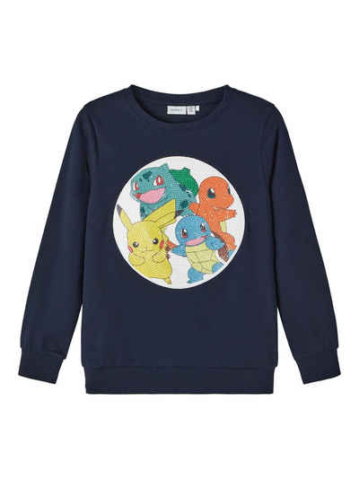 Name It Rundhalspullover Name It Jungen Langarm-Shirt mit „Pokémon“ Print