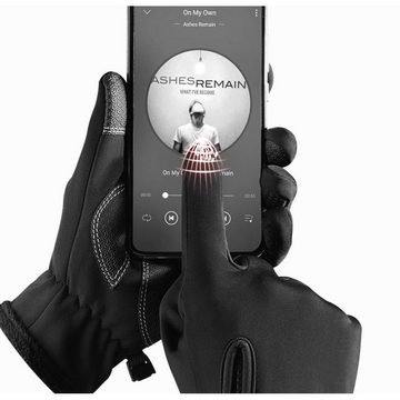 Gontence Fleecehandschuhe Winter Thermo-Handschuhe Touchscreen Anti-Rutsch