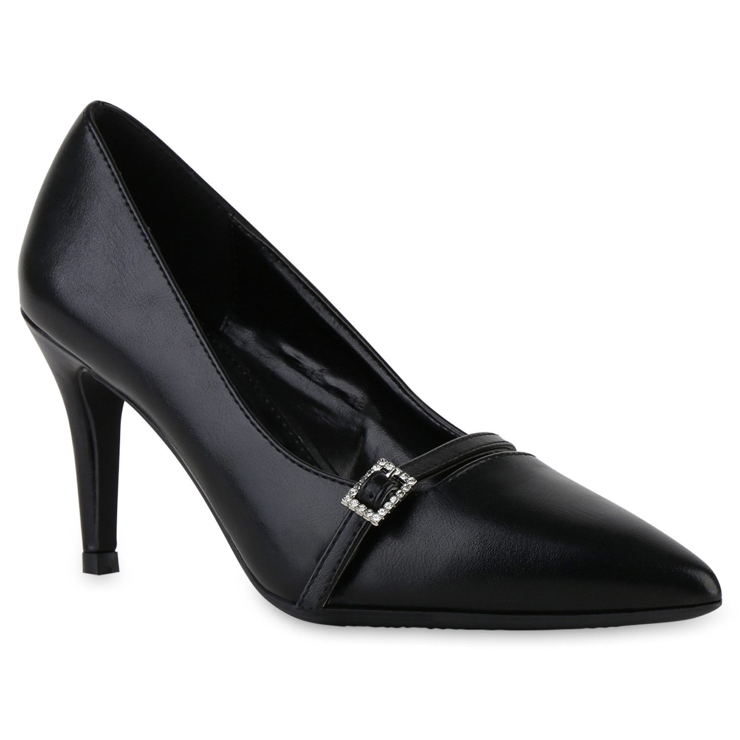 VAN HILL 841484 Pumps Damen Spitze Pumps Klassische Schnallen Absatzschuhe günstig online kaufen