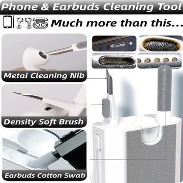 XDeer Reinigungsbürsten-Set Tastatur-Reinigungsset,8 in 1 Reinigungsbürsten-Set, mit Reinigungsstift, Tastenabzieher Electronic Cleaning Kit