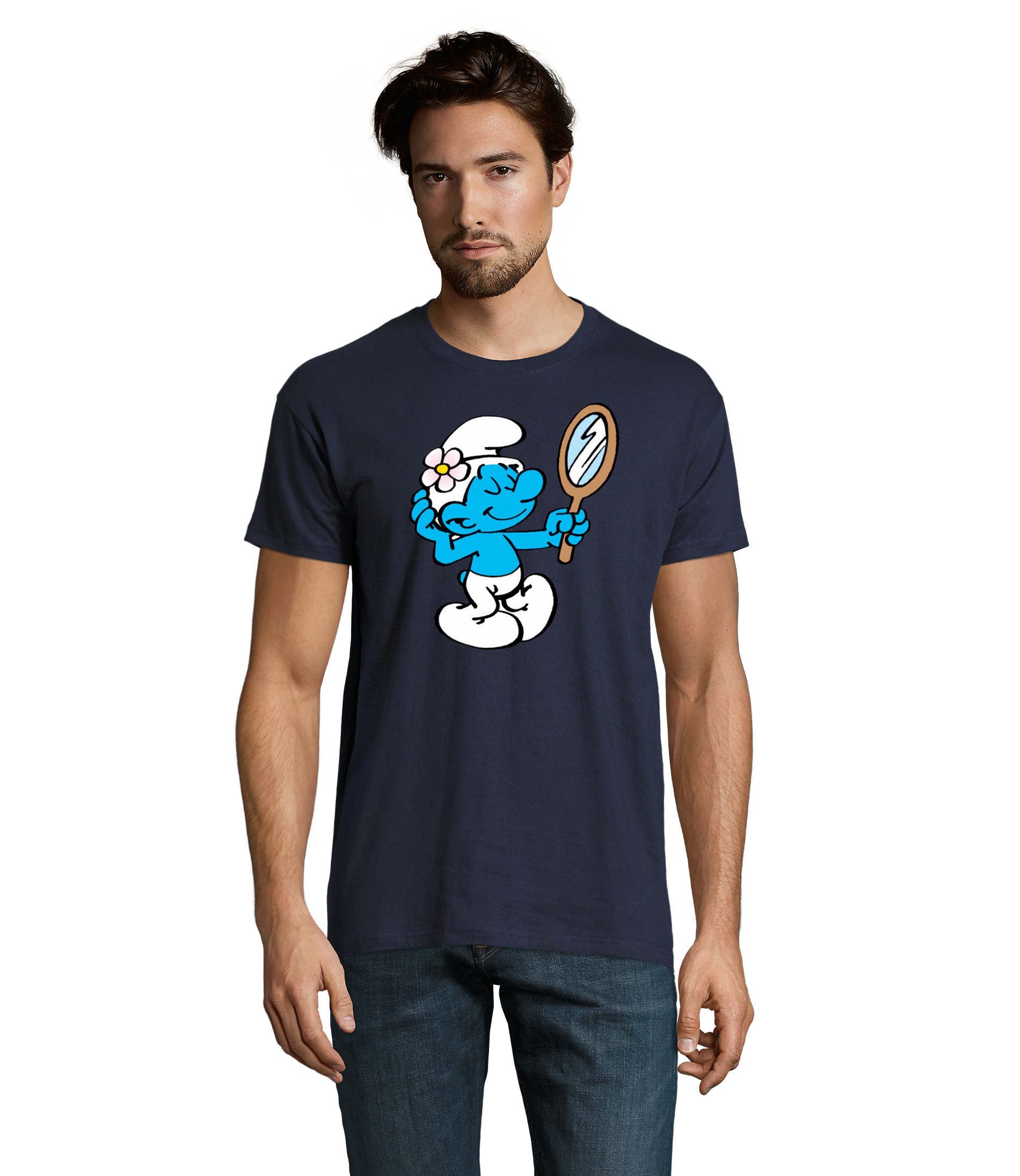 T-Shirt Beauty Schlumpf Schlümpfe Herren Shirt Motiv