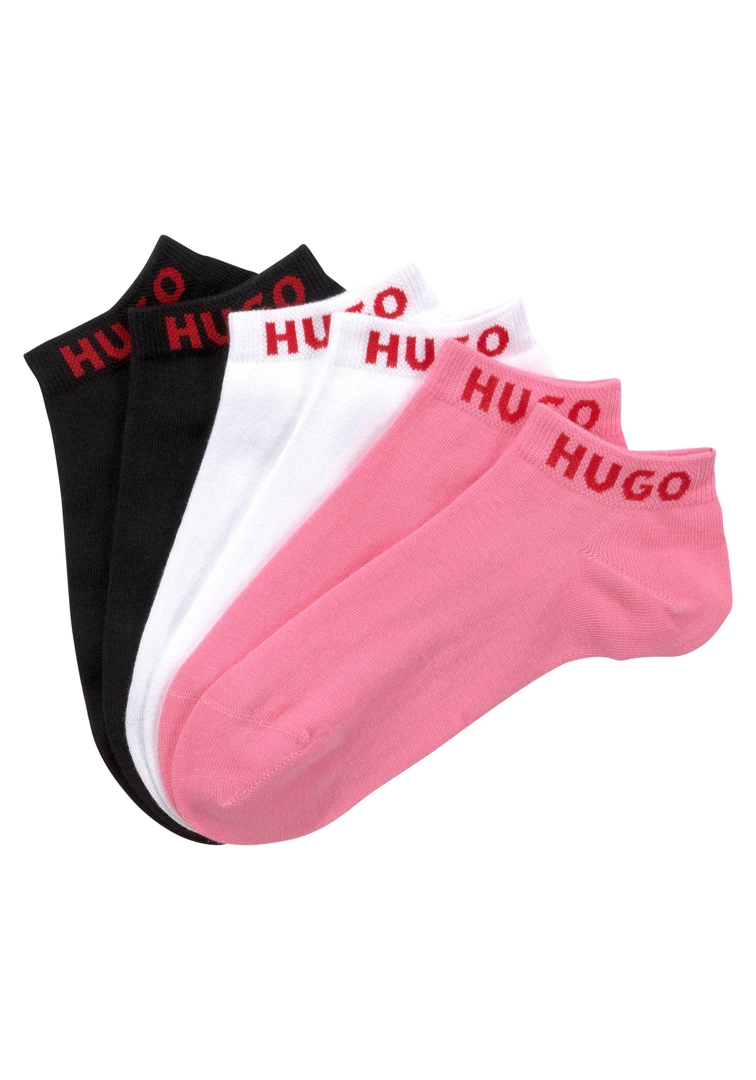 HUGO Businesssocken 3P AS UNI COL CC W (Packung, 3er) mit kontrastfarbenem Logodetail | Socken