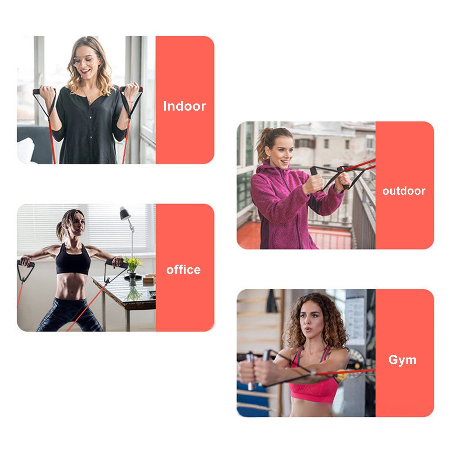 für bis mit Fitness, LBs, Daskoo Stück Fitnessband Gymnastikbänder 100 Resistance Griffen, Kraft 11 zu Bands