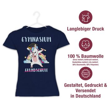 Shirtracer T-Shirt Gymnasium Grundschule Einhorn Einschulung Mädchen