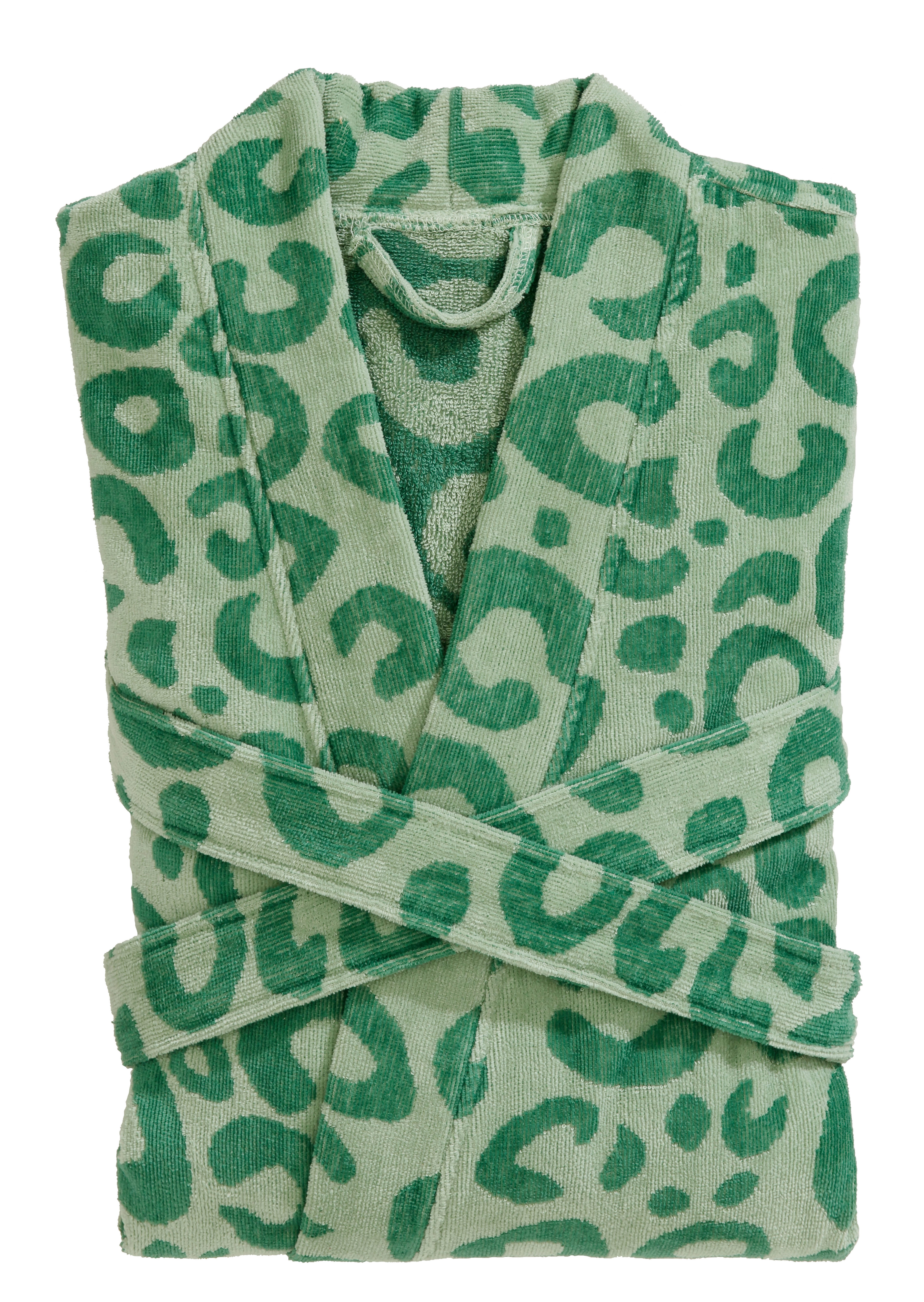 OTTO home Unisex-Bademantel Anna Leo, ideal für Sauna & Spa, Hotelbademantel, Morgenmantel, Langform, Walkfrottee, Kimono-Kragen, Gürtel, für Damen & Herren, mi – Bild 5 von 5