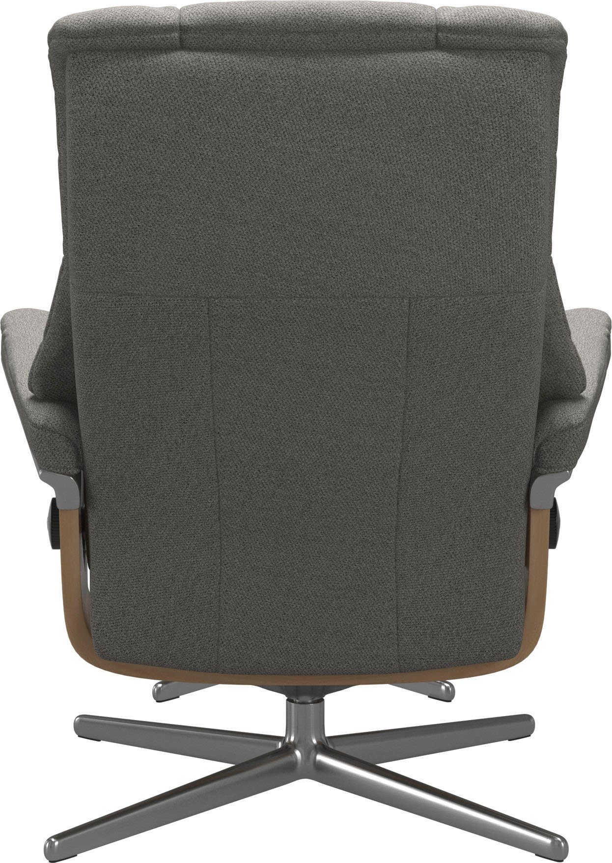 Stressless® Relaxsessel Mayfair (Set, Relaxsessel S, Eiche L, Hocker), M Base, mit Cross mit & Hocker, mit Größe Holzakzent