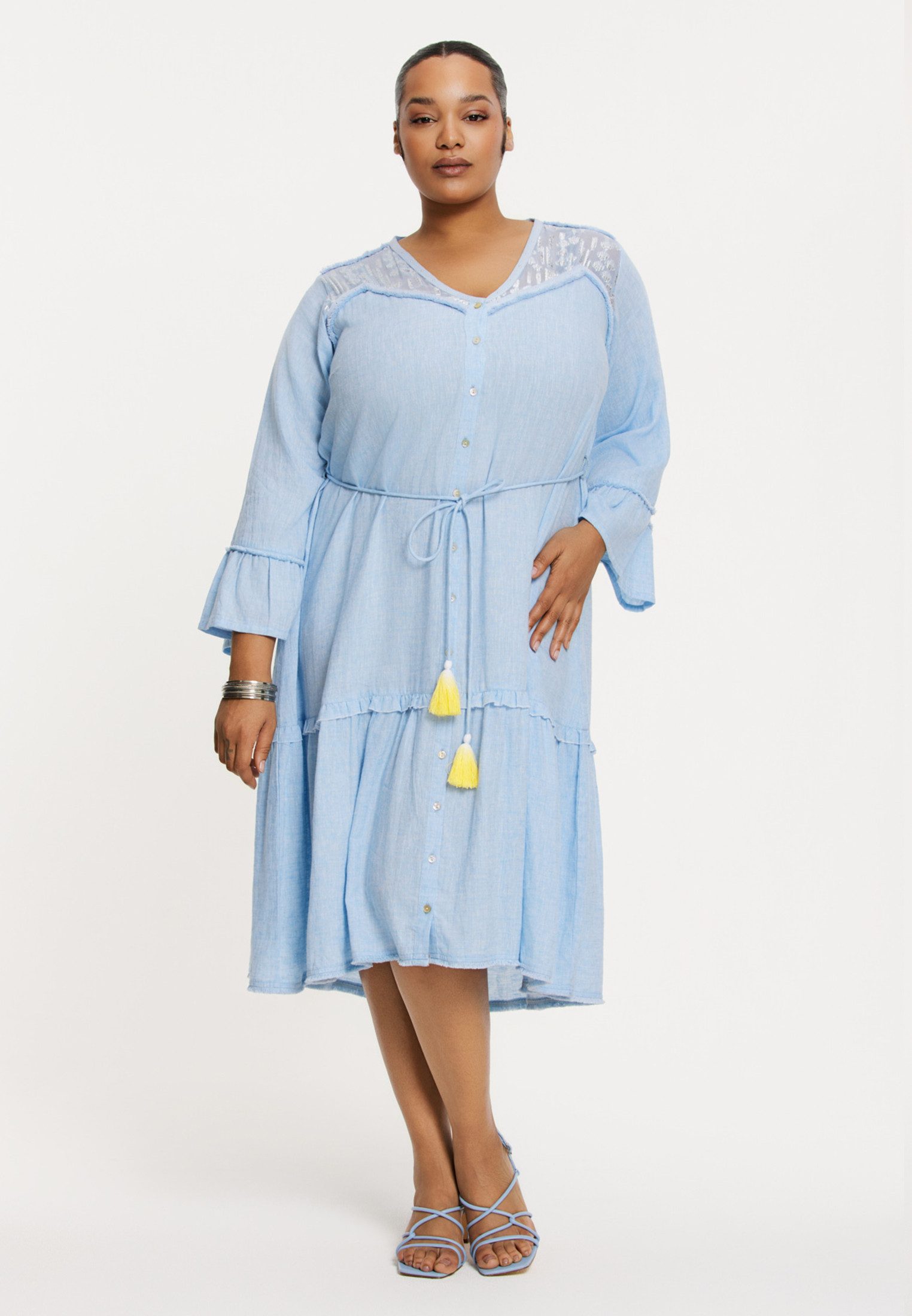 YOEK A-Linien-Kleid Damen Kleid mit Pailletten günstig online kaufen