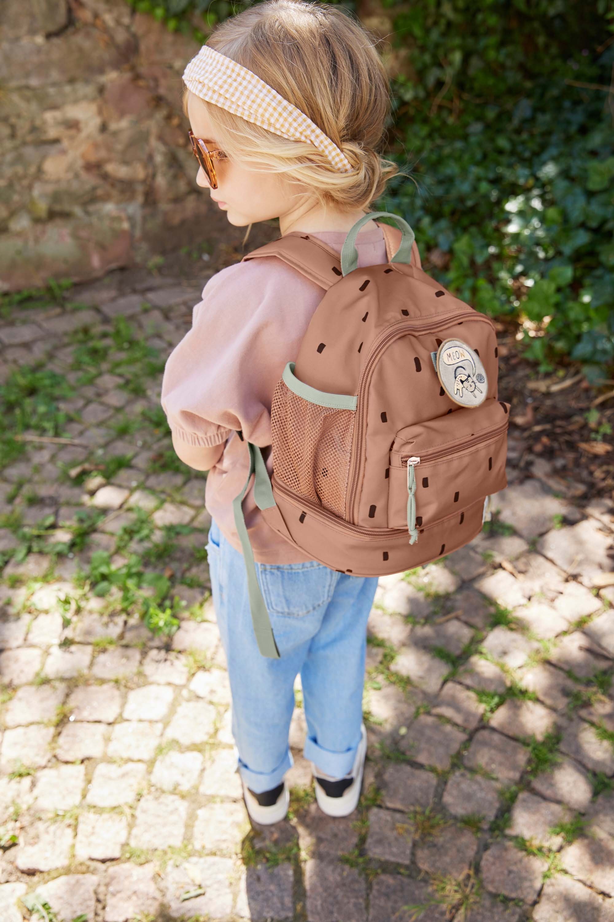 LÄSSIG Kinderrucksack Happy Prints, Backpack, Caramel Mini