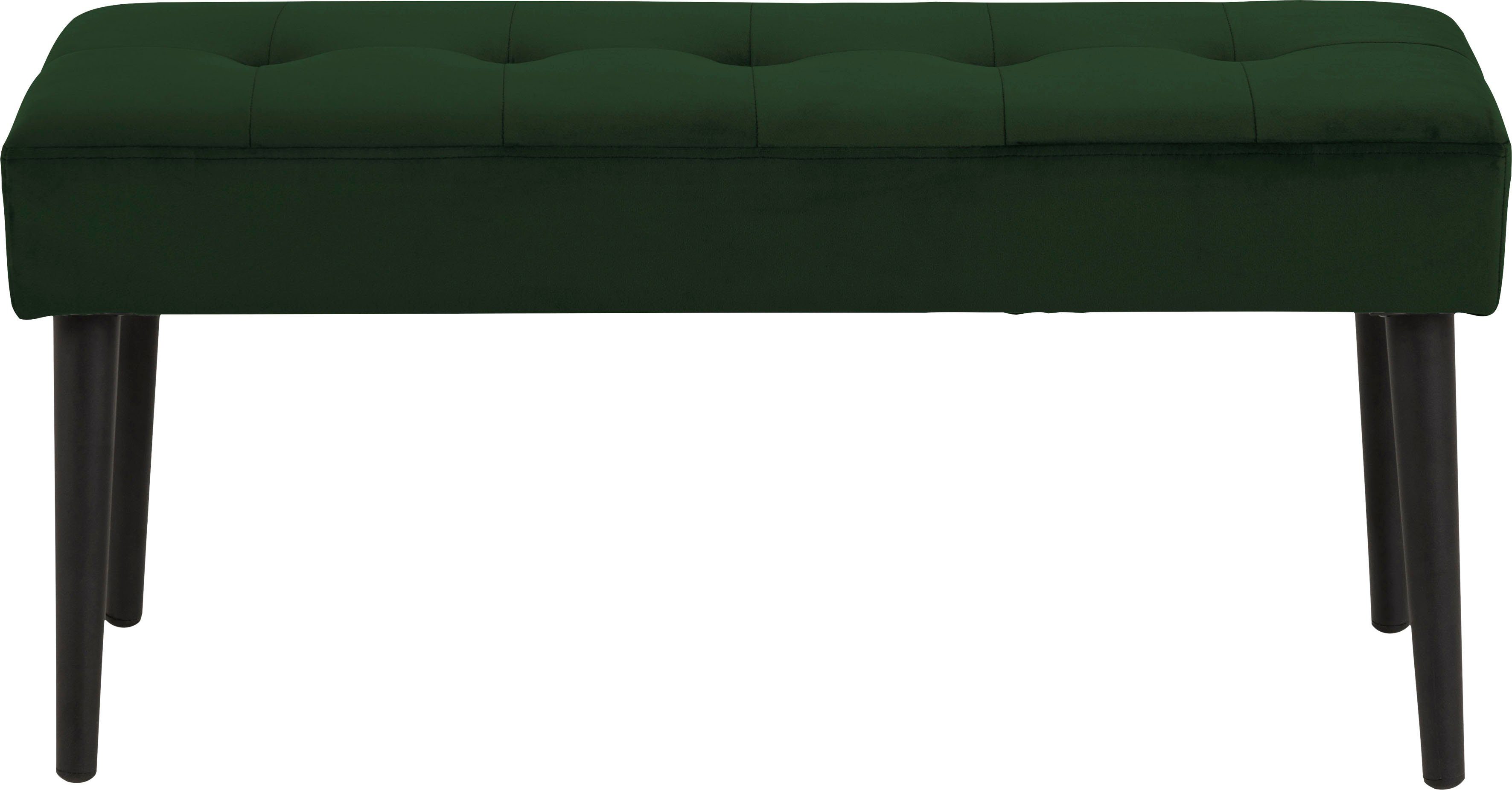 ACTONA GROUP Sitzbank Gisela (1-St), mit edlem Samtvelours und Rautenheftungen, in mehreren Variationen waldgrün | Sitzbänke