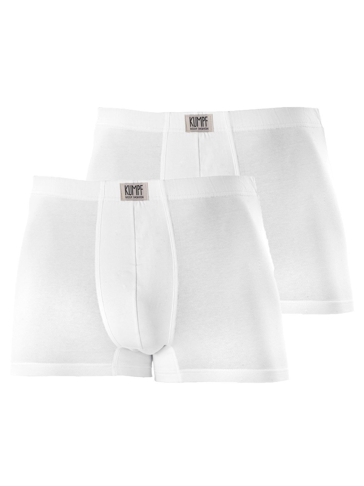 KUMPF Retro Pants 2er Sparpack Herren Pants Bio Cotton (Spar-Set, 2-St) hohe Markenqualität weiss