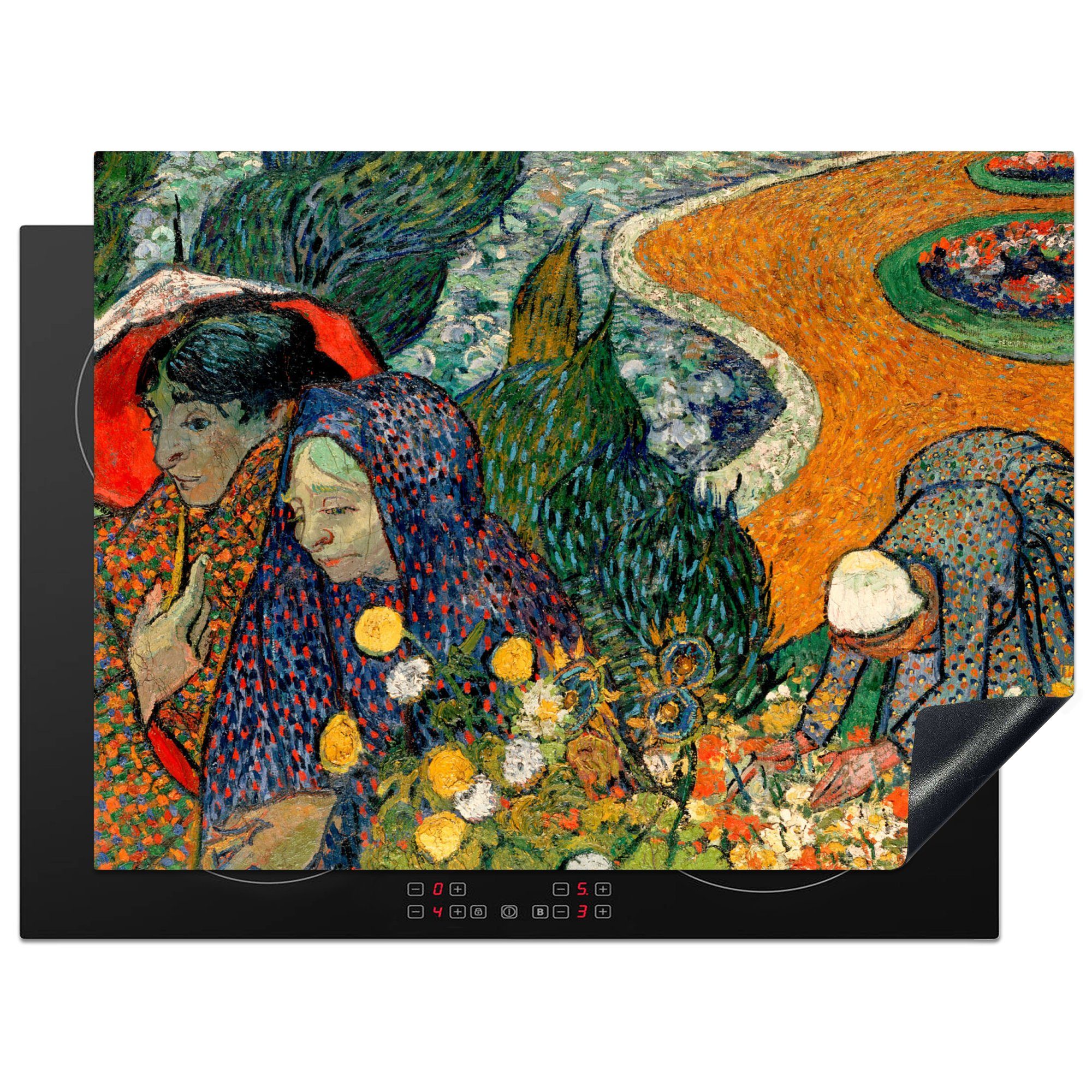 Vincent 71x52 cm, Gogh, van küche, Induktionskochfeld die Garten Erinnerungen (1 von den an Ceranfeldabdeckung für MuchoWow Schutz tlg), Etten Vinyl, - Herdblende-/Abdeckplatte