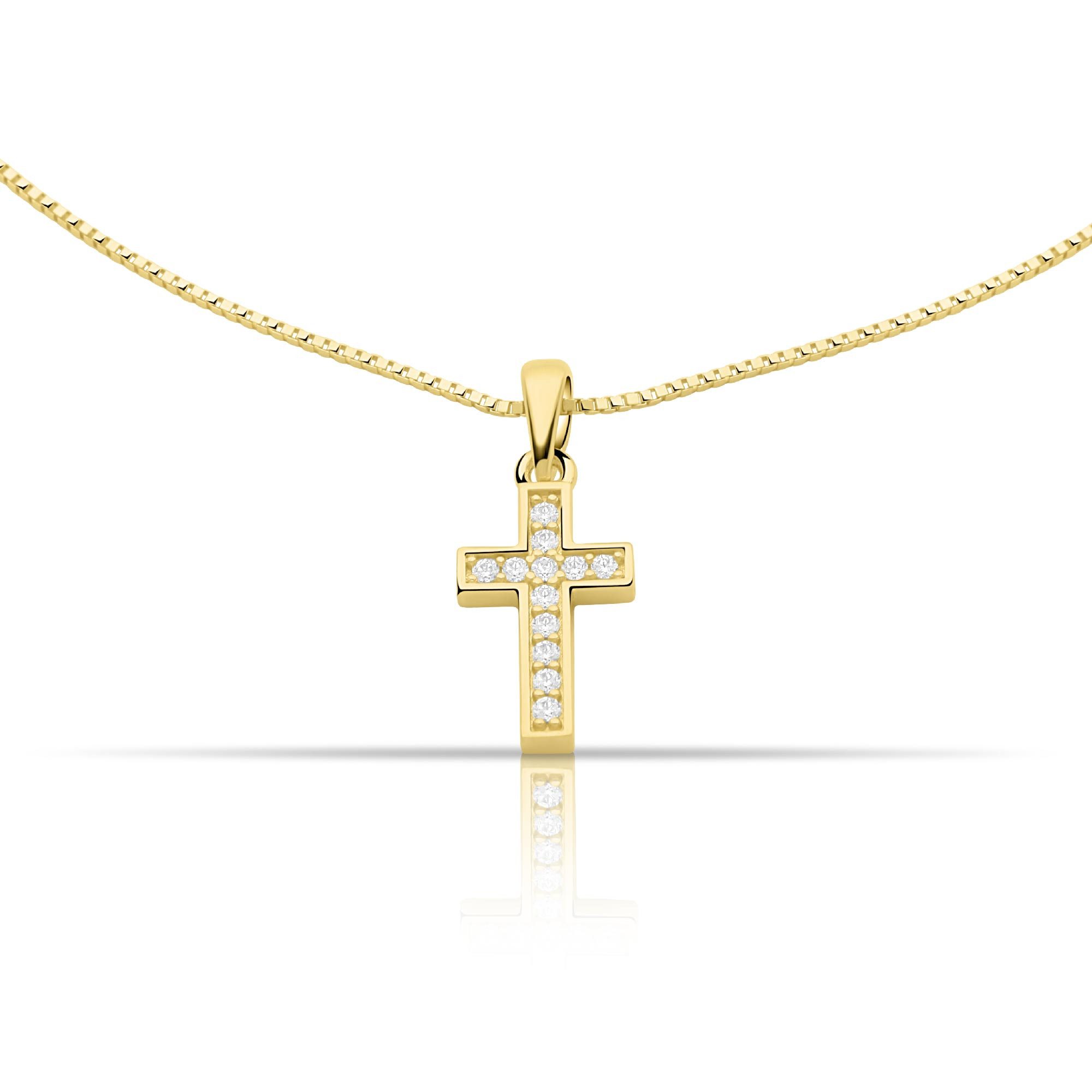 Tony Fein Goldkette Kette mit Kreuzanhänger günstig online kaufen
