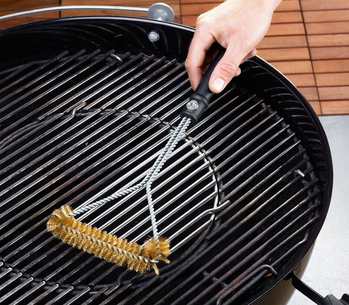 GEFU Grillzange Set: Grillzange BBQ + Triangel-Bürste BBQ