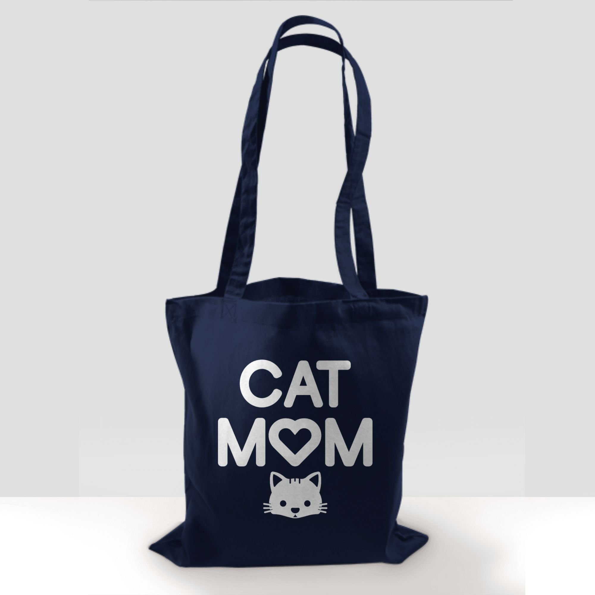 Katzenkopf, Spruch Sprüche Umhängetasche mit Mom 2 Blau Statement Navy Shirtracer Cat