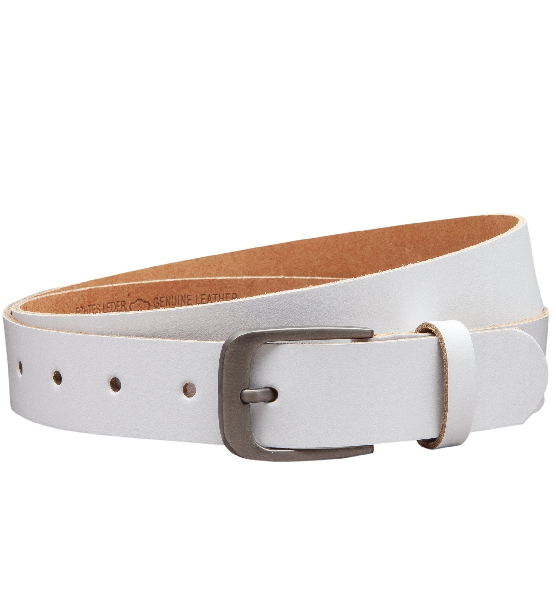 COLOGNEBELT Ledergürtel OM319-SL-Weiss MADE IN GERMANY, günstig online kaufen