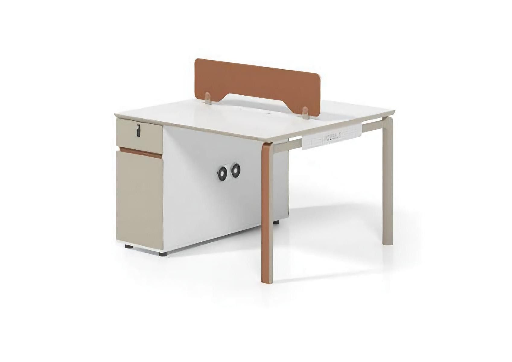 Xlmoebel Schreibtisch Modern Team Theken-Arbeitsplatz für 2 Personen – Büromöbel (Arbeitsplatz für 2 Personen), Hergestellt in Europa