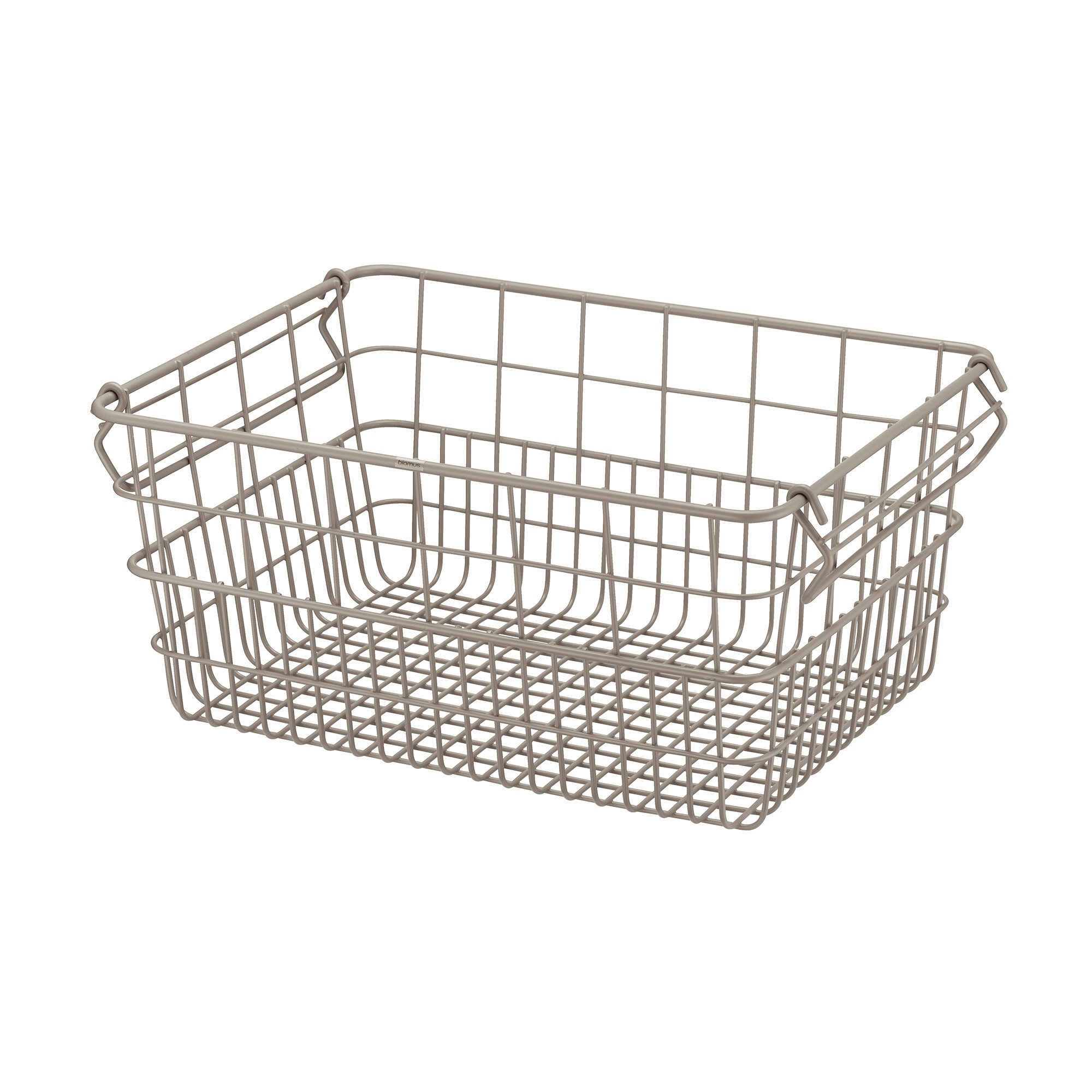 blomus Aufbewahrungskorb -KAGO- Aufbewahrungsbox, Gitterkorb, Organizer: moderner Drahtkorb (1 St), moderner Designfokus, Metall, Henkel zum Tragen, Stapelbar